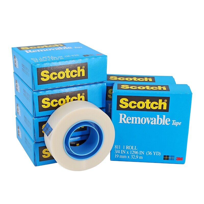 3M 811 Scotch Clear Magic Matte Acetate Removable Tape 3/4''*36 yards